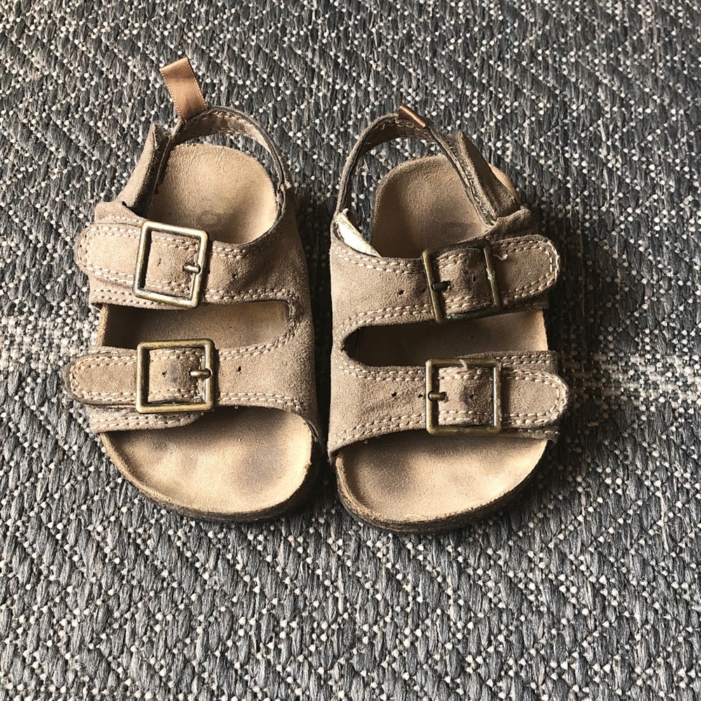 OshKosh B'gosh Tan Double-Buckle Kids Sandals